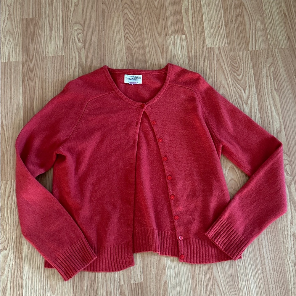 Pendleton Vibrant Red Cardigan